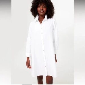 Pomander Place Classic White Shirt Dress